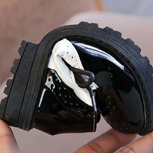 Toddler Shoe Spring and Summer New Soft and Lightweight Rubber Sole Lace Up Glossy Fashion High Top Girls4