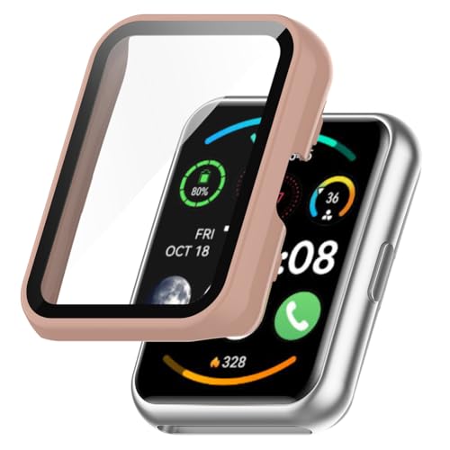 Tyogeephy Fundas compatibles con Huawei Watch FIT Special Edition/Watch Fit New Caso, Protector de Pantalla Película TPU Cubierta Protectora Carcasa Armadura para OPPO Watch Free Smartwatch