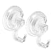 InterDesign Power Lock Suction Hook, Clear, (Pack of 2)