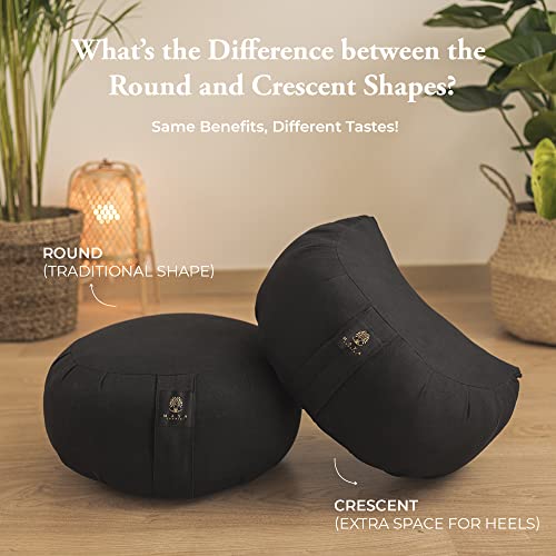 Maya Lumbini Meditation Cushion - Organic Premium Kapok Keeps Your Spine Aligned To Prevent And Relieve Back Pain For A Deeper More Comfortable Meditation - Choose A Size That’s Right For You #TOP6