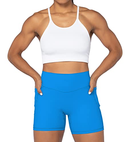 Image of Sunzel Women's Biker Shorts in High Waist Tummy Control with Deep Pockets | 3, 5 Or 8-Inch Inseam, High Waisted, No Front Seam, Side Pockets, Buttery Soft, Compression Fit, Squat Proof, Tummy Control