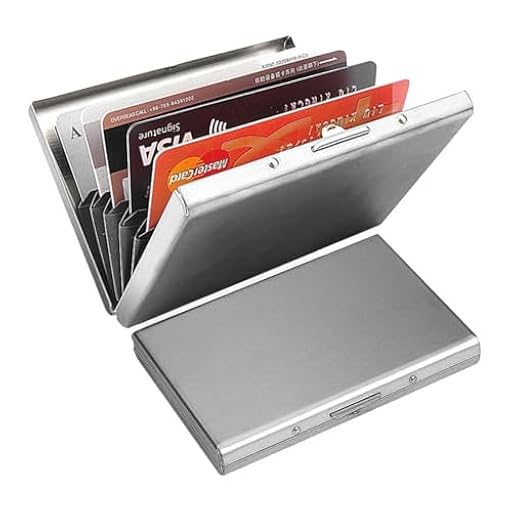 KEQAR Tarjetero Metálico con Bloqueo RFID, Porta Tarjetas para Hombre y Mujer, Tarjetero con 10 Compartimentos, Protección RFID y NFC, Elegante Porta Tarjetas de Visita (Plateado) | Ya disponible en tu tienda friki favorita! En mundofriki.es!