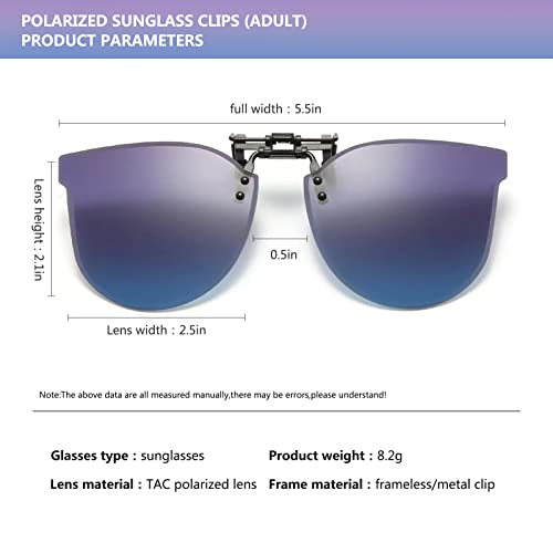 Image of Flip-Up Clip-On Polarized Sunglasses, UV Protection