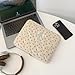 BBIQI Cute Laptop Sleeve 13-15 Inch Laptop Accessories Aesthetic Quilted Computer Bag with Flower Puffy Printing for MacBook