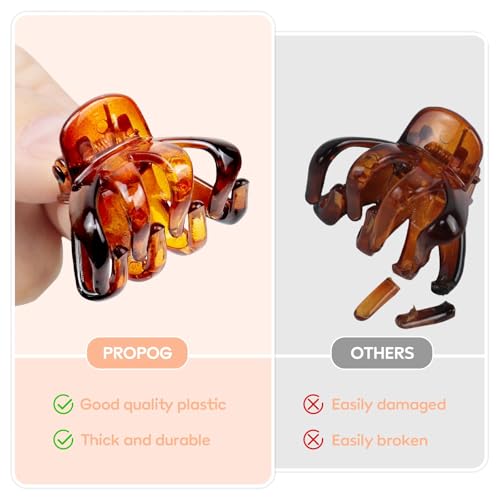 PROPOG 15 Pcs Small Octopus Claw Hair Clips for Fine Short Hair Non Slip Mini Hair Grips 3cm for Women & Girls Hairstyling Accessories - Image 3