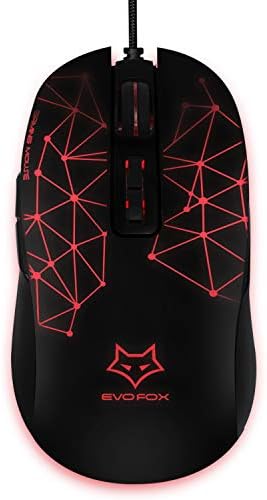 EvoFox Phantom Air Wireless Gaming Mouse Tri-Mode Rechargeable, 12,800 DPI, 1000Hz Polling Rate, Ultra-Lightweight 69g Design, RGB Lighting, 6 Programmable Buttons, Software Support (Red)