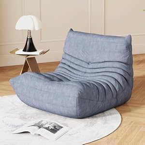 Bean Bag Chairs for Adults, Bean Bag Sofa – Adult Size with Soft Waterproof Fabric for Living Room, Apartments, Reading Corner, Gaming, and Movie Venue (Gray)