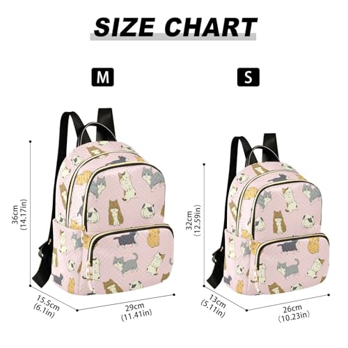 Image of Cute Cat Quilted Backpack Purse for Women Fashion Small Backpack S | Shoulder Bag Travel Casual Daypack
