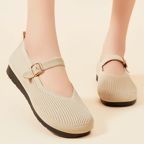 landing craft Flats for Women Round Toe Barefoot Mary Jane Flats for Women Slip On Washable Casual Office Dressy Shoes2
