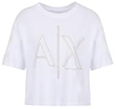 Womens Ax Outline Logo Print Cropped T-Shirt