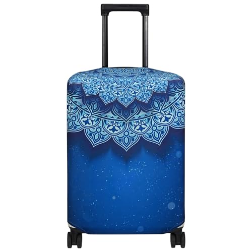 Image of Explore Land Travel Luggage Cover Air Approve Suitcase Protector Fits 18-32 Inches Case, Blue Violets, S, Blue Violets