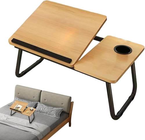 Image of ARUP Laptop Desk Homes Laptop Study Table Wooden Foldable Students Stand Office Computer Desk Folding Work Tables, Portable, Angle Adjustable Multi-Purpose Bed Tray Table for Sofa /Bed