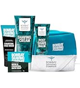 Bombay Shaving Company Premium Shaving Kit For Men | Charcoal Face Scrub, Charcoal Shaving Cream,...