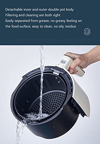 CJDM Heißluftfritteuse, Haushaltsintelligente 3,2 l große Kapazität und weniger ölige Pommes Frites Maschine… – Bild 3