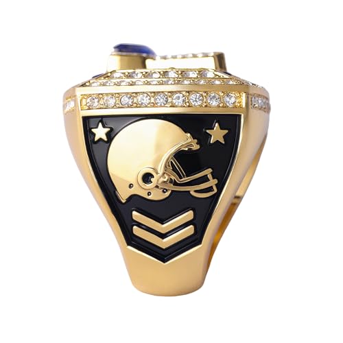 Image of 12 pcs Pack FFT02 6 Styles Football Championship Trophy Ring Champion and Finalist Awards Finger Size 9