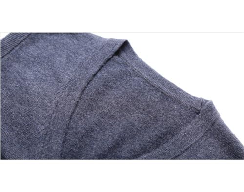 Men's Wool Vest Winter Sleeveless Knitted Sweater Slim Casual V-Neck Warm Waistcoat Business Autumn Cardigan4