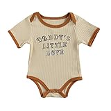 L&ieserram Vestido para el Día del Padre, ropa de bebé, pelele o camisa, estampado con letras de manga corta, para niño, niña, primavera, verano, otoño Khaki A 3-6 meses