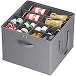 Lifewit Shoe Storage Organizer for Closet, Large Shoe Box Storage Containers with Clear Cover and Reinforced Handles, Foldable Storage Bins for Boots Heels Sneakers, Fits 12-16 Pairs, Grey, 1 Pack