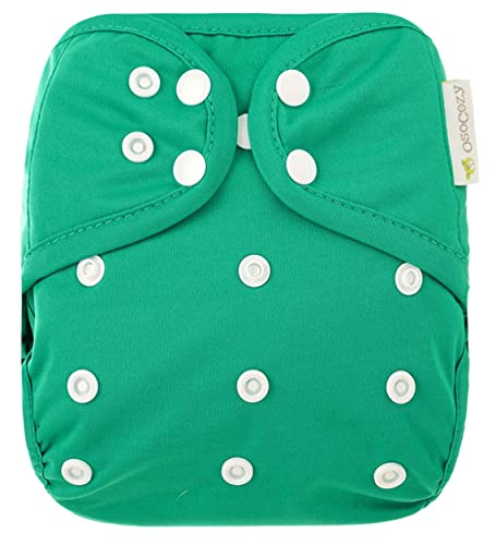 Image of OsoCozy One Size Cloth Diaper Covers - Adjustable Snap Fit & Double Leg Gussets for Baby Boys & Girls from 8-35 Pounds. Use with Prefold, Flat or Fitted Cloth Diapers or Snap-in Inserts.