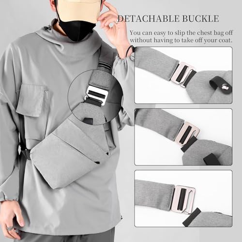 Image of Anti Theft Crossbody Bag,Sling Bag for Women Men,Multi-pocket Chest Shoulder Bag for Travel, Sport, Work