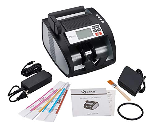 Gstar Money Counter With Rechargeable Lithium-Ion Battery & Uv/Mg/Ir Counterfeit Bill Detection Plus External Displays With Total Value Counting Functionality, Usa Brand #TOP1