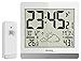 Produktbild technoline WS8119 digitale Funkwanduhr mit Temperaturanzeige und Wettervorhersage, weiß