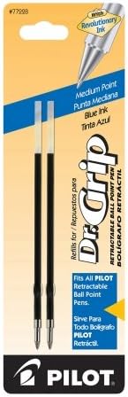 Refill, Better/EasyTouch/Dr Grip Retract Ballpoint, Med, Blue, 2/Pack