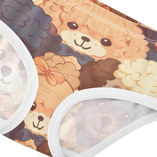 Fancy Toddler Underwear Floral 2t Cotton Girl Panties Cute Cute Kawaii Poodle Dogs Briefs Undies Kids4