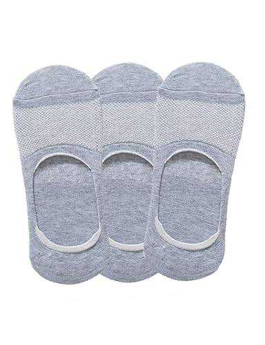 No Show Socks for Men 3/5 pack Cotton Thin Low Cut Non Slip for Loafer Flats Sneakers 5-7/8-10