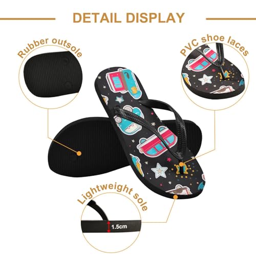 Mens Flip Flops Cartoon Car CuteSandal Flip Flops for Women Summer Beach Slipper 214B32452