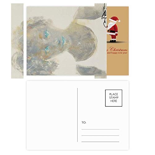 Cartes postales style peinture à l'huile avec illustrations Père Noël de la collection XJJ