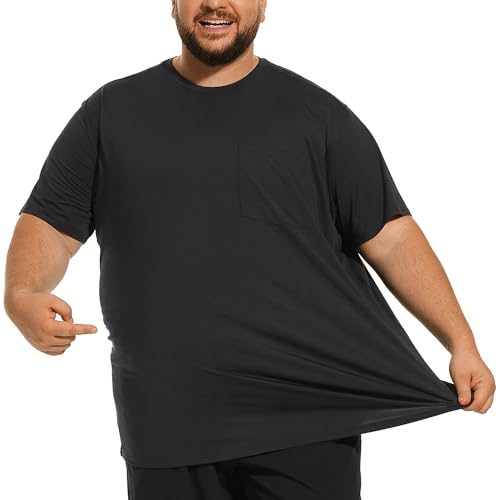 Big and Tall Mens T-Shirt UPF 50+ Sun Protection Swim Shirt SPF Quick Dry 2XL-6XL2