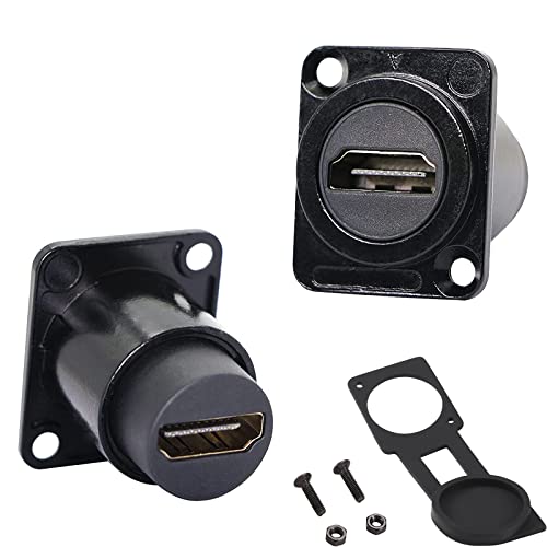 PENGLIN D-Type HDMI Coupler 10Pack, HDMI Panel Mount Connector, Female to Female 4K Adapter, HDMI Extension 4K 60hz 3D and HDR