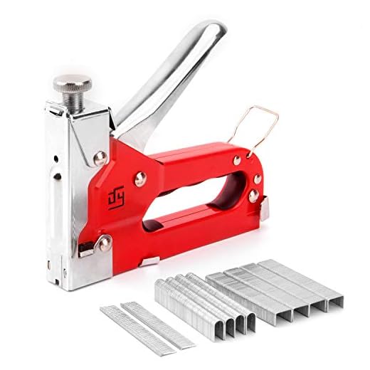 Shiningeyes Manual Staple Gun Kit, Heavy Duty Hand Tacker/Nailer for 3 Types Staples, Includes 1000pcs Staples (Staple Gun)