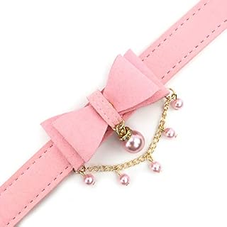 Bell Choker Collar Necklace Lolita Bow Collar Cat Kitty Velvet Necklace (P)