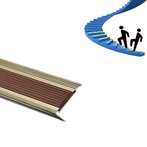 Aluminium Profil De Marche, Profil De Bord D'escalier, Type L Bande Escalier Antidérapante, Processus D'anodisation, Résistant À L'usure et Aux Rayures, Convient Aux Hôtels, Hôpitaux ( Color : B , Siz