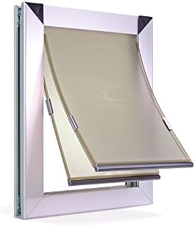 Large Dual Flap Heavy Duty Dog Doors for Exterior Doors - Solid Aluminum