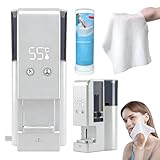 Hot Face Towel Heater Machine Dispenser, 5 Seconds Hot Towel Warmer Automatic Disposable Towel Heater, 55℃ Silent Low Energy Home Salon Equipment Towel Warmer for Facials, Spa (White - with 5 towels)
