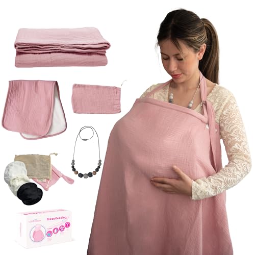 Image of COLIBREEZE Nursing Cover Up for Breastfeeding - Soft & Breathable Breast Feeding Covers for Women - Breastfeeding Covers for Nursing - Privacy Nursing Covers - Muslin Nursing Cover