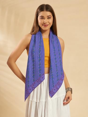 Image of Ravaiyaa - Attitude is everything Sanganer Hand Block Printed Scarves Pure Cotton Scarf Square Hijab Dupatta 40 inch X 40 inch Inch