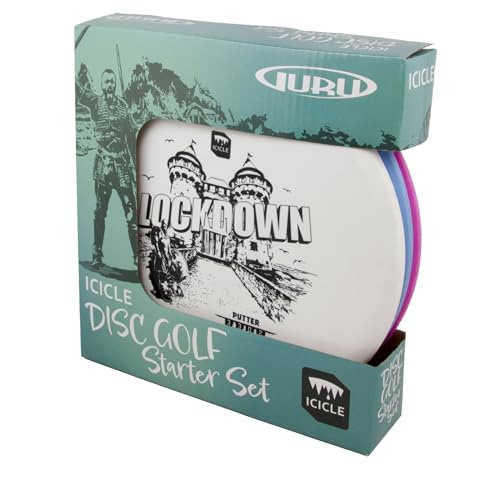 Guru Disc Golf Starter Set, 3 Frisbee-Scheiben für Jede Entfernung, Funsport im Freien für Kinder und Erwachsene – Driver, Midrange, Putter