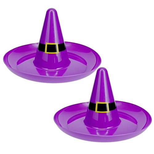 Generic Plastic Witch Hat Round Tray, 13.5 in, Halloween Theme