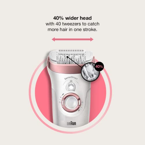 Image of Braun Face Mini Hair Remover FS1000, Electric Facial Hair Removal for Women, White & Silk-epil 9 9-720, Epilator for women, Cordless Wet & Dry Epilation - Women Grooming Combo