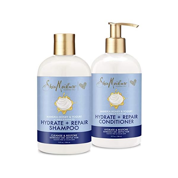 SheaMoisture-Hydrate-Repair-conditioner-For-Damaged-Hair-Manuka-Honey-Yogurt-Shea-Butter-Shampoo-and-Conditioner-13oz SheaMoisture Hydrate & Repair conditioner For Damaged Hair Manuka Honey & Yogurt Shea Butter Shampoo and Conditioner 13 Fl.oz