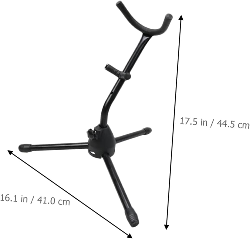 Portable Folding Tenor Saxophone Stand Bracket Stable Display Holder for Alto and Soprano Saxophones Soft Material Contact Points for Home and Performance Use
