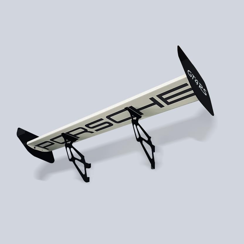 911 GT4 RS Spoiler Shelf – Wall Mounted White Car Spoiler Shelf for Home, Office, Garage | Race Car Inspired Display Shelf | Automotive Decor, Motorsports Furniture-image-35