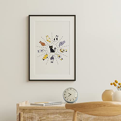 Image of Louise Maelys Cute Cat Embroidery Kit for Beginners DIY Gift Craft | Cross Stitch Kits with Cat Designs, Includes Pre-Printed Fabric, Embroidery Hoop, Threads, Needles and Guide. Needlepoint Kit