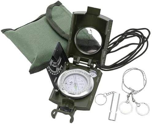 Compass,Outdoor Military Waterproof Lens Sighting Compass,High Pr...