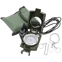 Compass,Outdoor Military Waterproof Lens Sighting Compass,High Precision Directional Compass with Survival