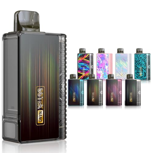 Aspire GOTEK Nano 電子タバコ ベイプ 使い捨て 持ち運び シーシャ POD スターターキット 本体 (アイスゴールドブラック)